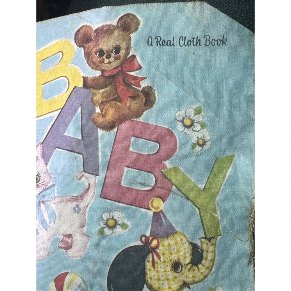 A Real Cloth Book - BABY - 1955 - Whitman publishing Company Scarce Cloth Book